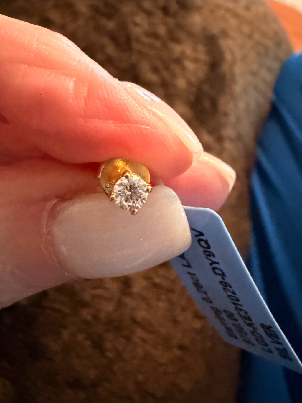 26 Ct Lab Grown Diamond Studs Silver With Gold Overlay